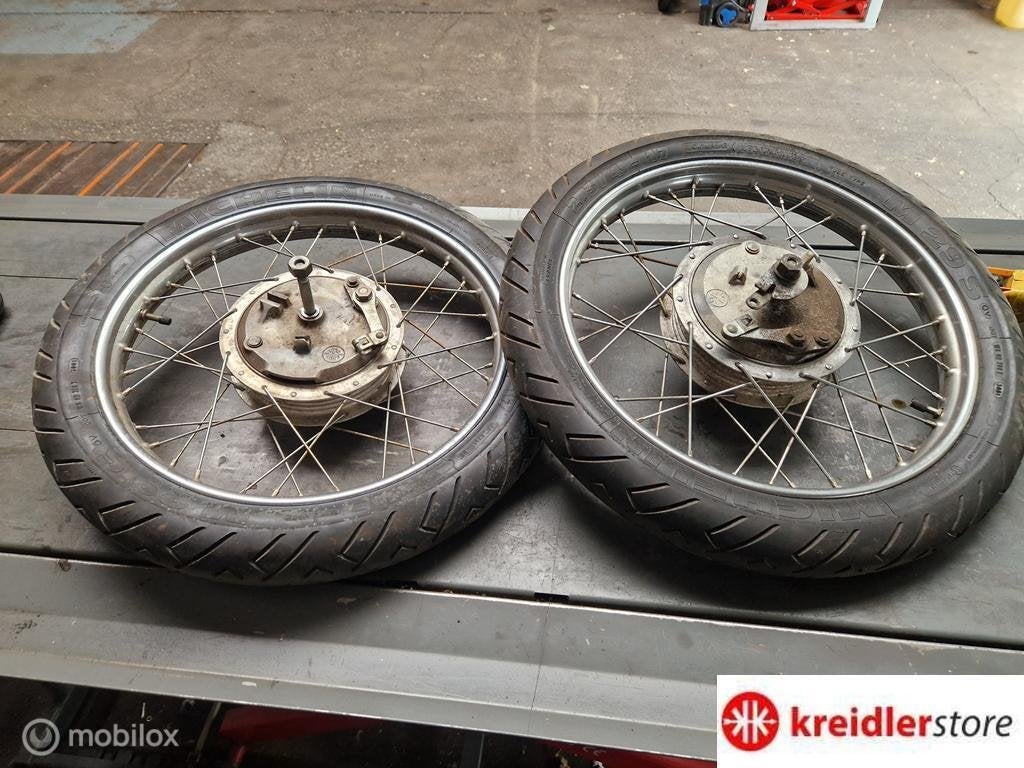 Kreidler Wielen set met Grote 160 mm Leleu naven compleet, Gebruikt, Kreidler, Ophalen of Verzenden, Kreidler
