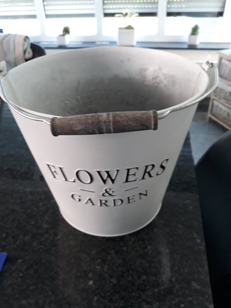 sieremmer ijzeren emmer bloempot, Tuin en Terras, Ophalen of Verzenden