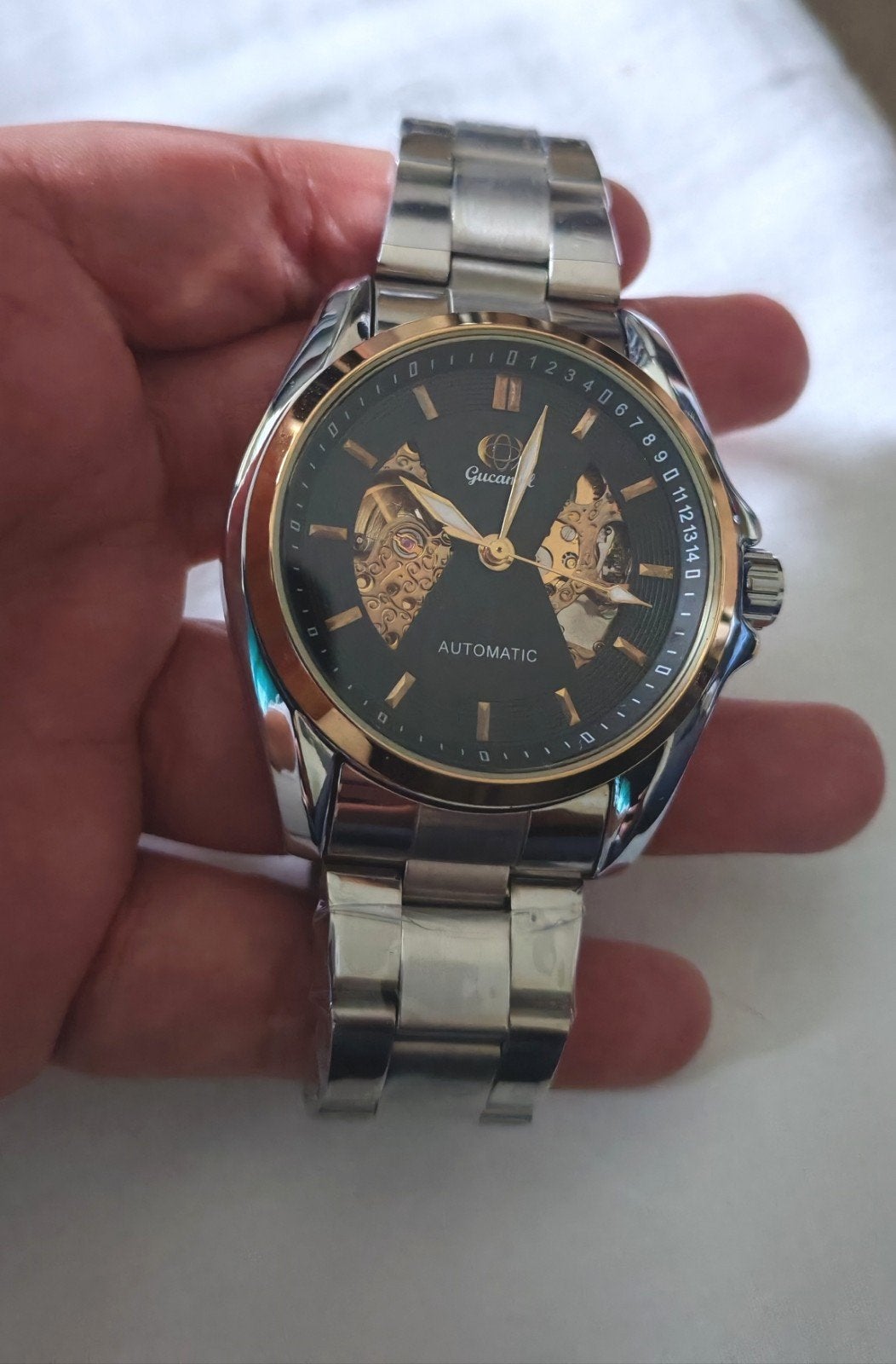Montre automatique squelette homme – Acier inox, Acier, Acier, Envoi, Neuf