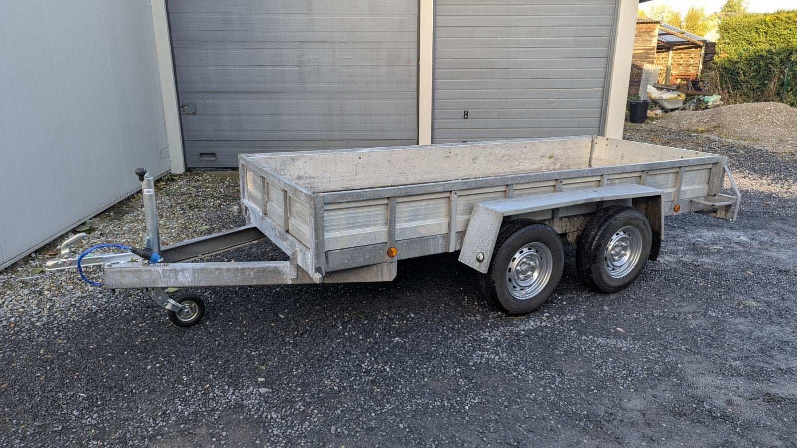 Grote stevige aanhangwagen 340x125, Ophalen, Gebruikt
