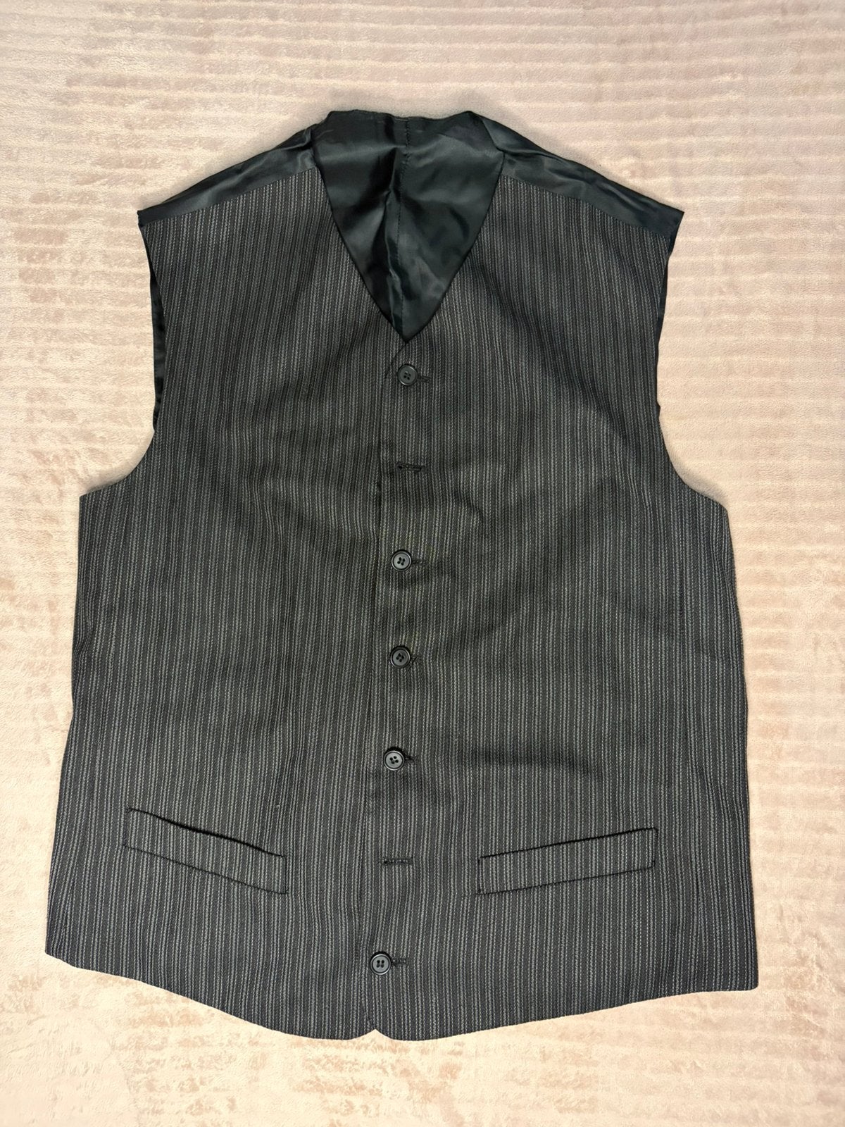 Grijs-zwart gestreepte kostuumvests/blazer - Contemporary, Verzenden, Zo goed als nieuw, Maat 52/54 (L), Grijs