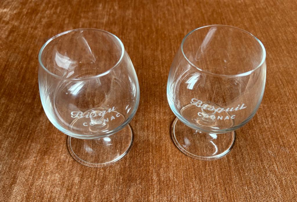 Set van twee Bisquit cognac degustatieglaasjes, Ophalen, Gebruikt, Borrel- of Shotglas
