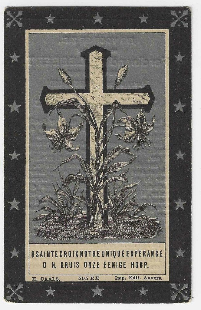 Ferdinand Gillebeert, Eecloo 1820 - Eecloo 1894, Enlèvement ou Envoi, Image pieuse