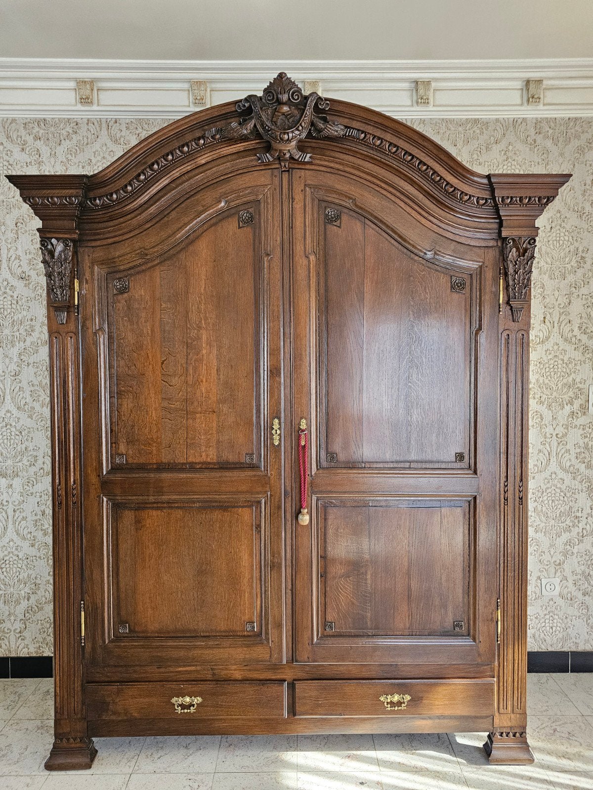 antieke massief eikenkast, Ophalen