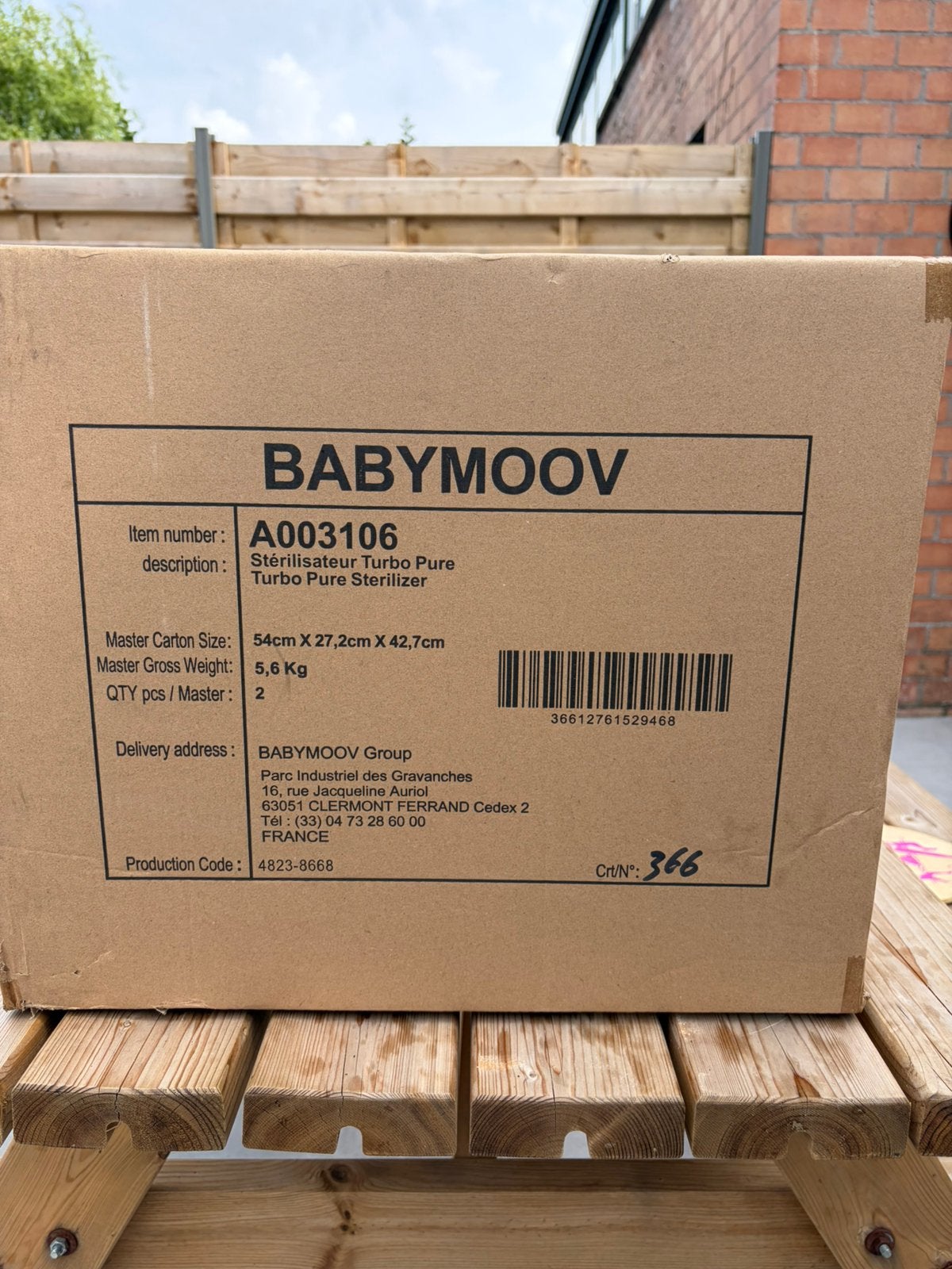 Babymoov sterillisator, Ophalen, Zo goed als nieuw, Doos
