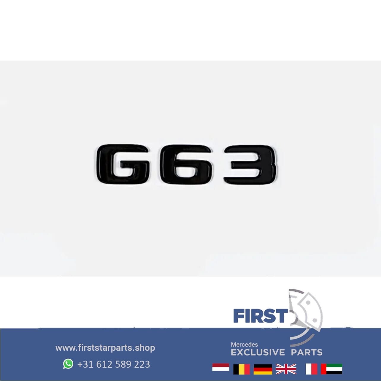 G63 LOGO EMBLEEM Mercedes G63 Klasse 2014-2022 G WAGON G63S, Arrière, Utilisé, -, -