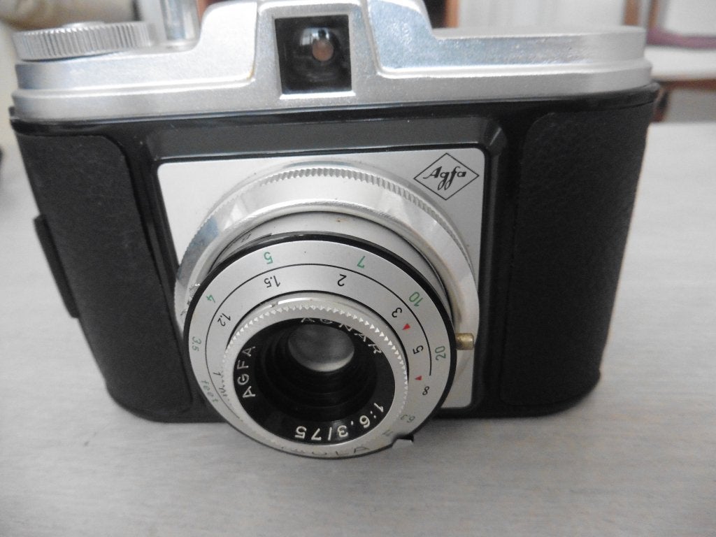 AGFA ISOLA analoge camera met AGNAR, Ophalen of Verzenden, Gebruikt, Compact, Overige Merken