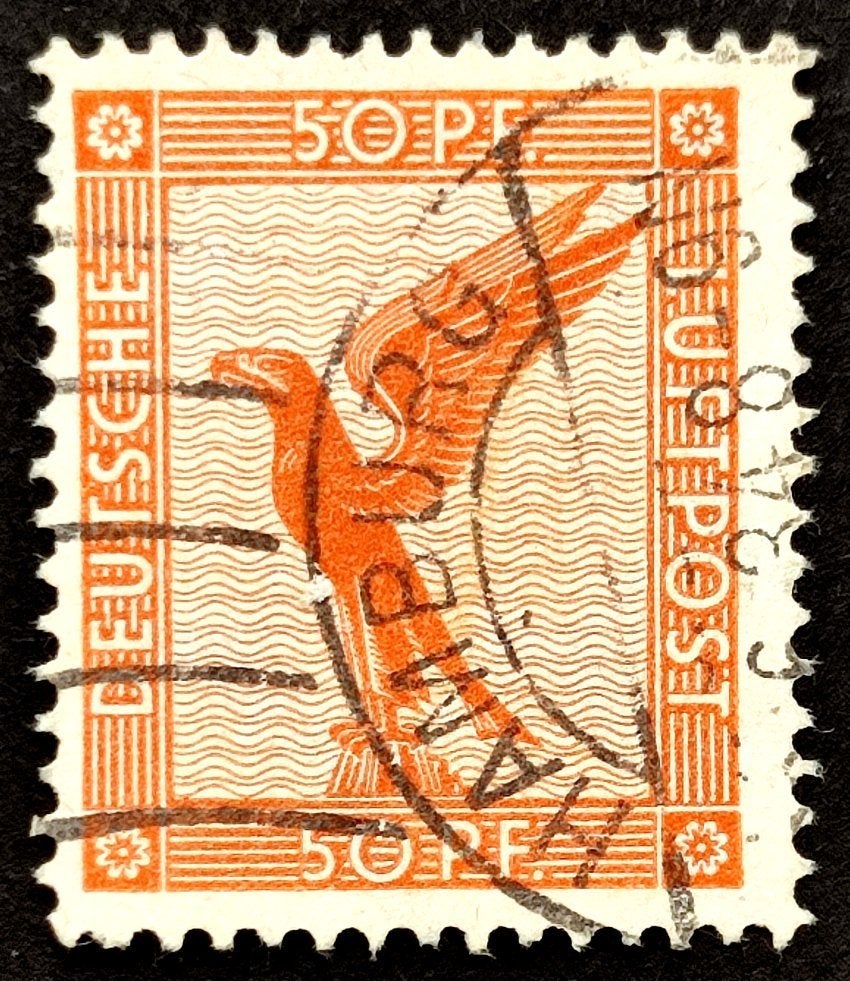 Deutsches Reich: "Deutsche Luftpost" 1925, Postzegels en Munten, Ophalen of Verzenden, Overige periodes, Gestempeld