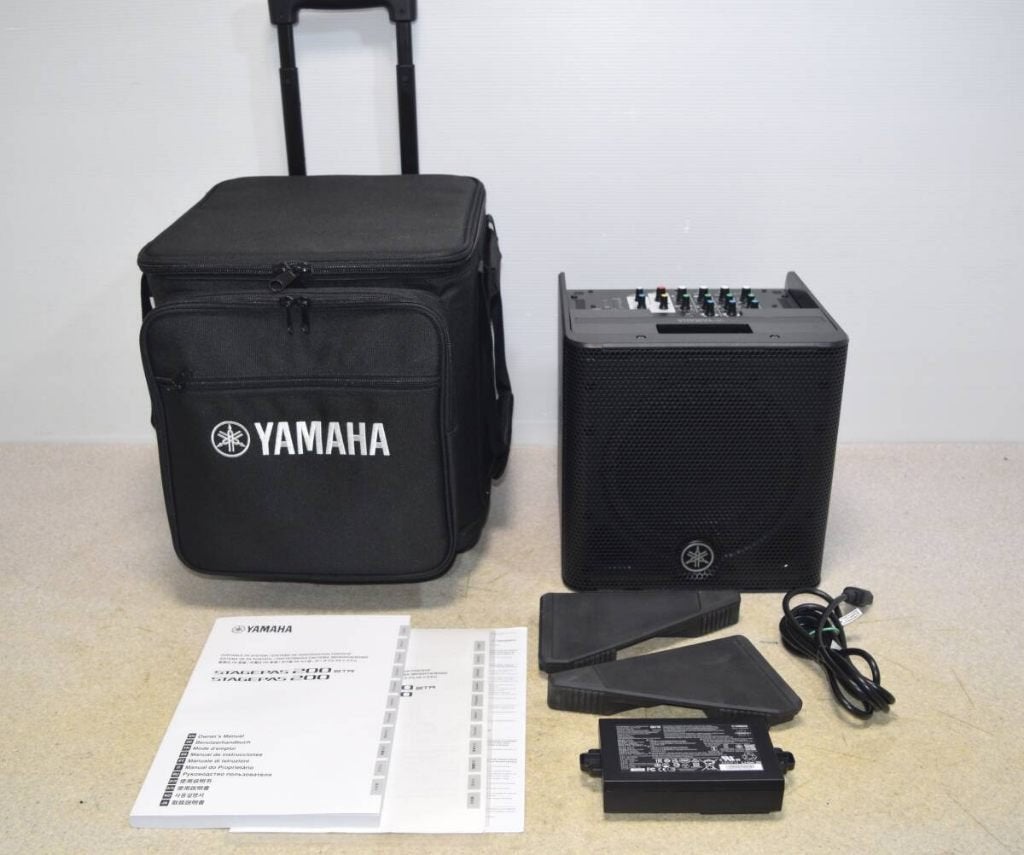 Yamaha STAGEPAS 200BTR Système PA portable + housse, TV, Hi-fi & Vidéo, Enlèvement ou Envoi, Comme neuf, Yamaha