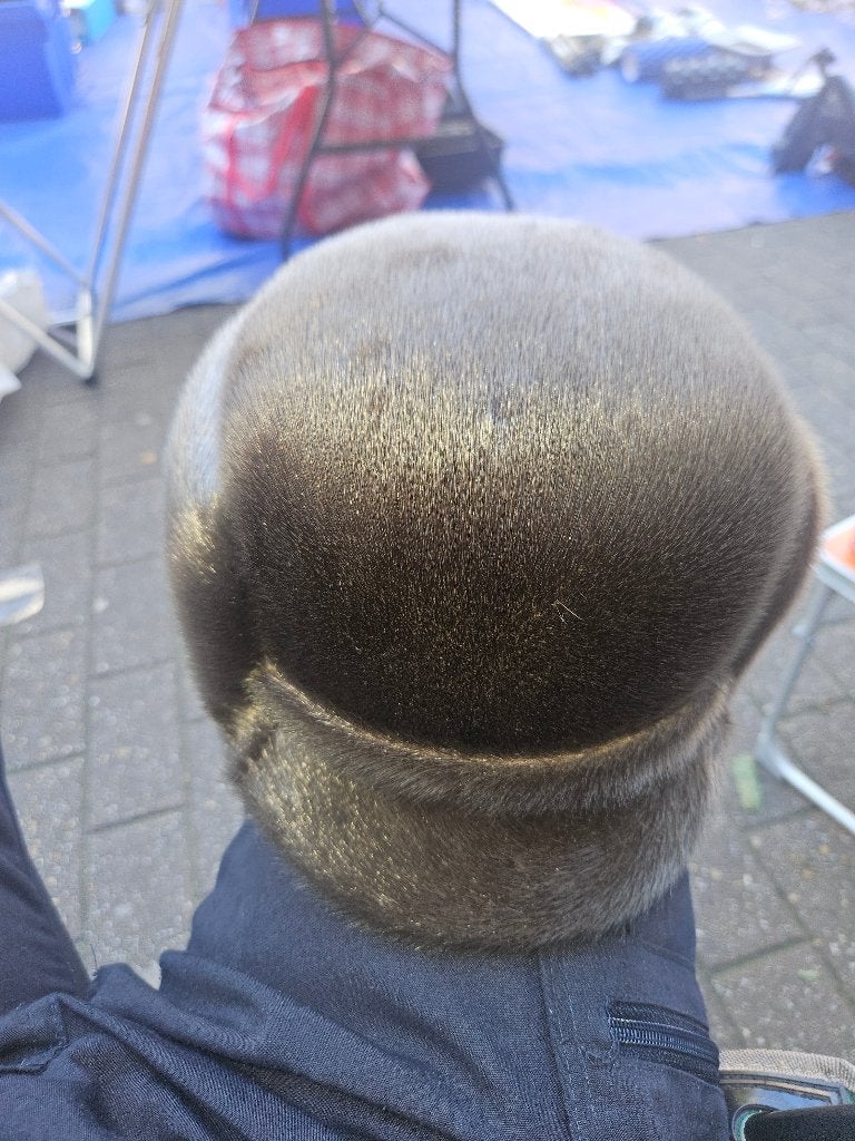 Chapeau Russe / Toque en véritable fourrure de vison, Enlèvement, Comme neuf, Chapeau