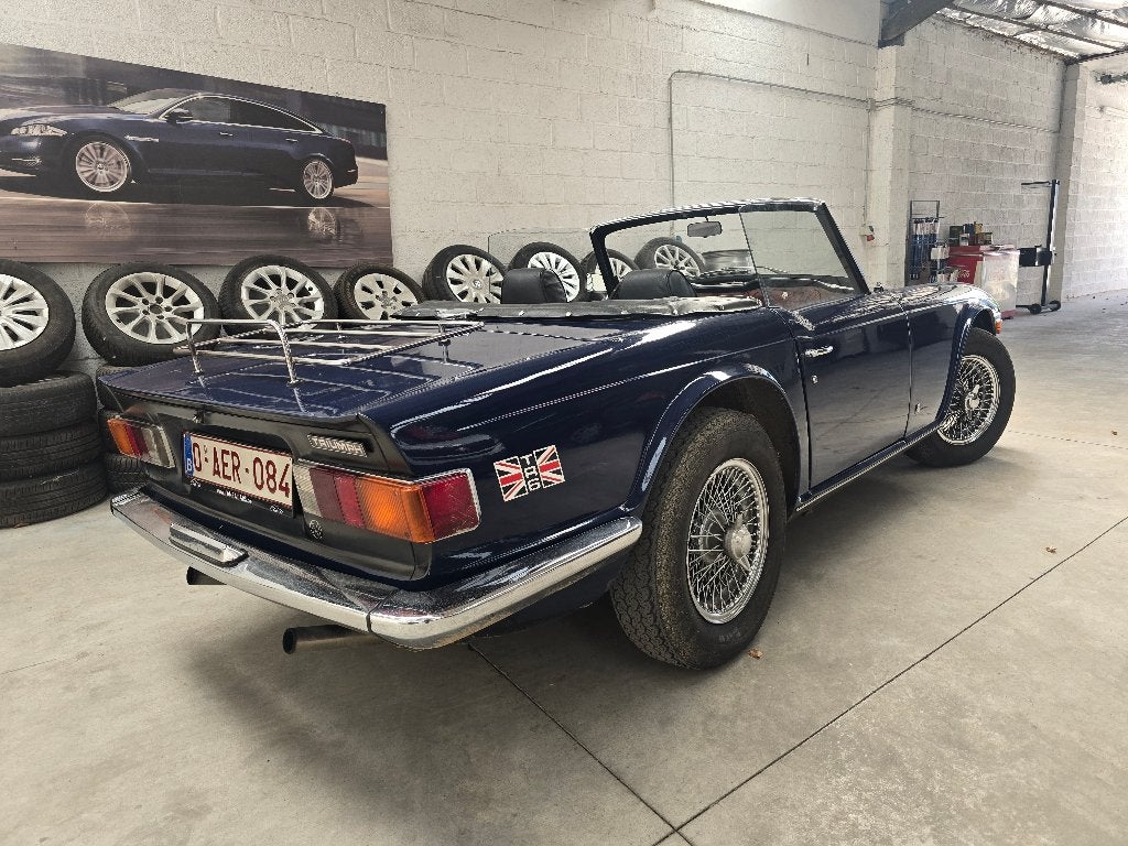 ⭐Triumph TR6 – Britse Klassieker – Uniek – Verzamelobject, 2500 cc, Zwart, Cabriolet, Blauw