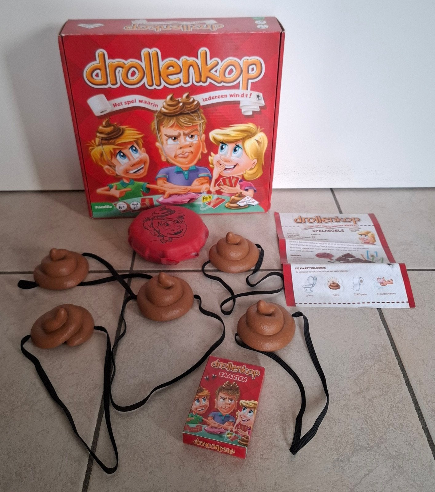 Gezelschapsspel Drollenkop, het spel waarin iedereen win(d)t, Hobby & Loisirs créatifs, Jeux de société | Autre, Trois ou quatre joueurs