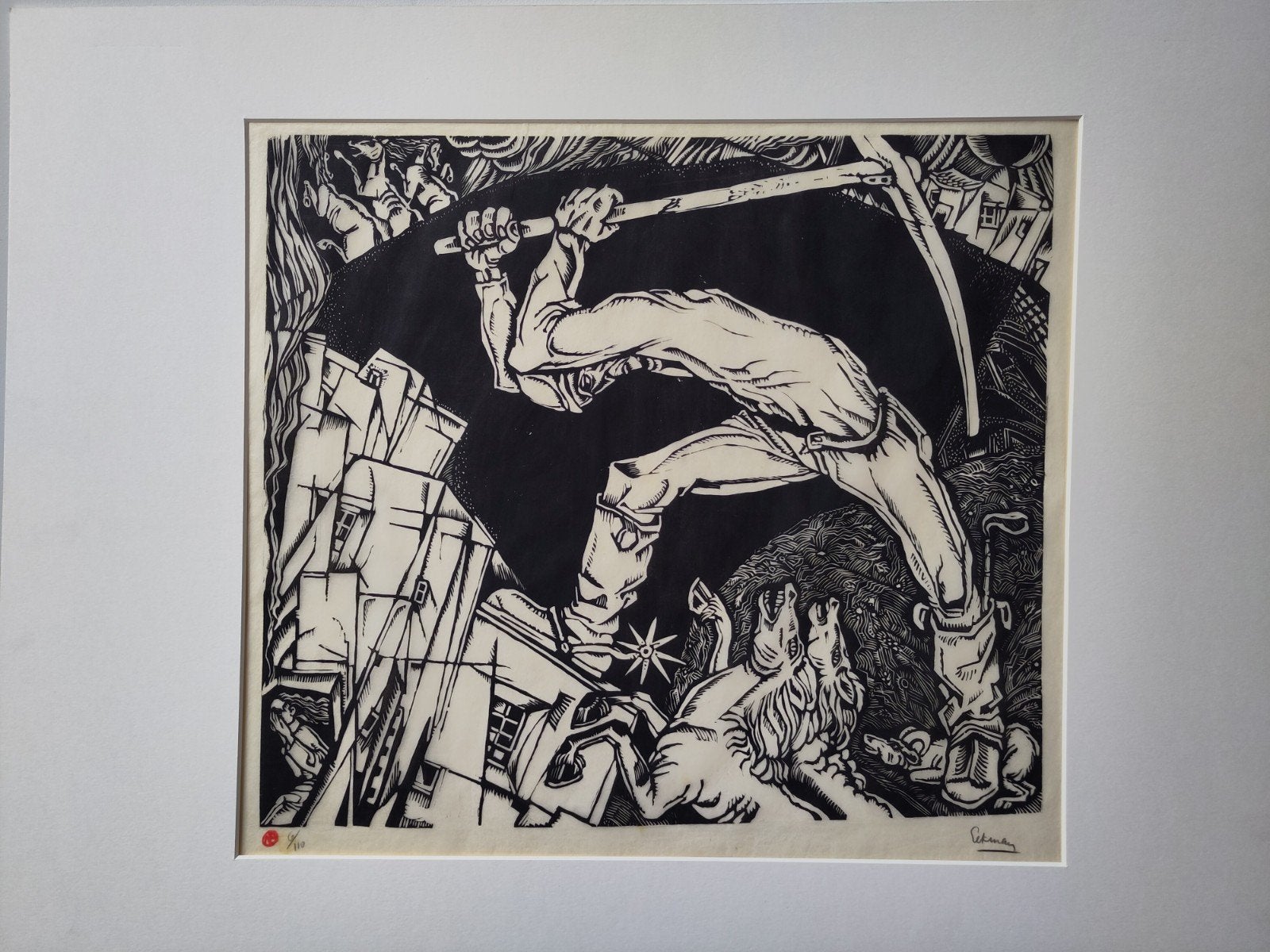 Gravure sur bois par Nicolas Eekman, Antiquités & Art, Art | Lithographies & Sérigraphies, Gravure