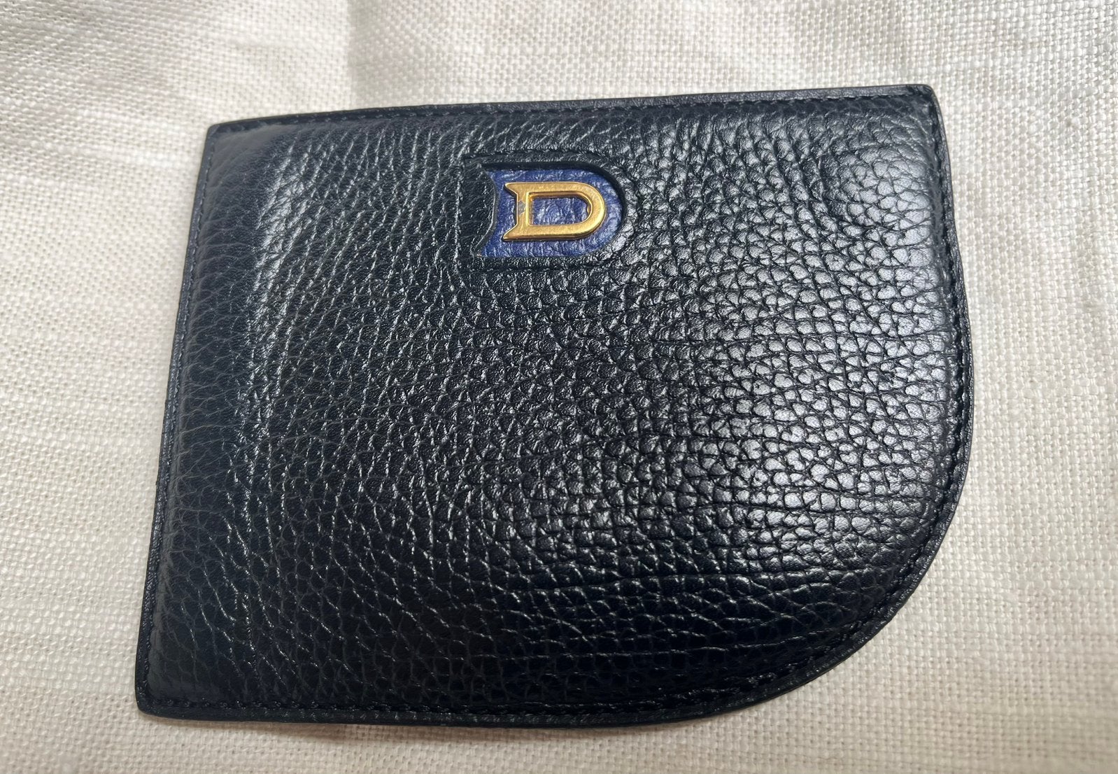 Delvaux Pêche – luxe munt- / kaarthouder, Handtassen en Accessoires, Overige merken, Gebruikt, Zwart, Ophalen of Verzenden