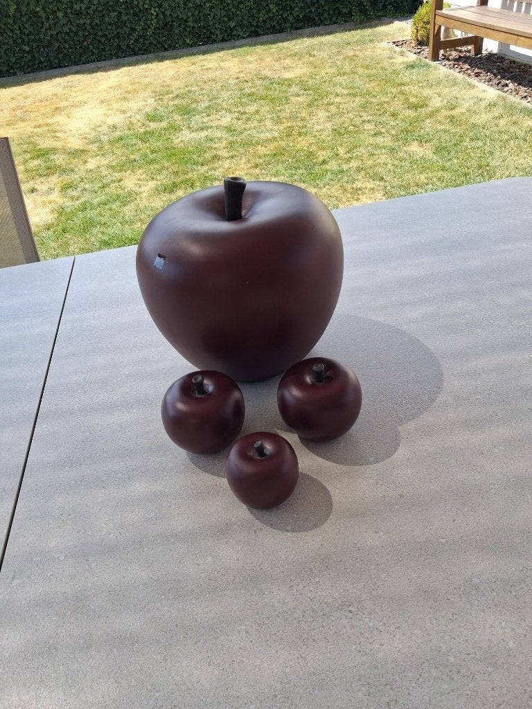 decoratie appelset, Ophalen, Rood, Steen/keramiek, Landelijk