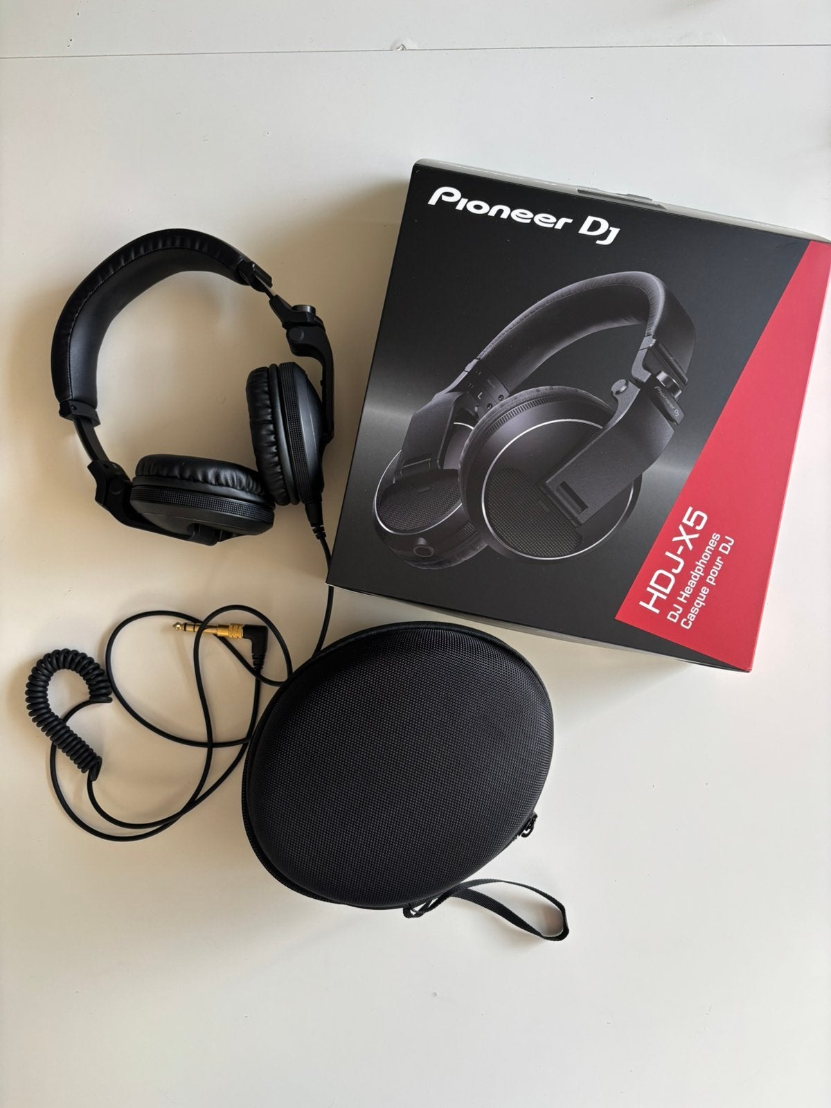 Casque Pioneer DJ HDJ-X5 noir + coque de transport, Enlèvement, Comme neuf