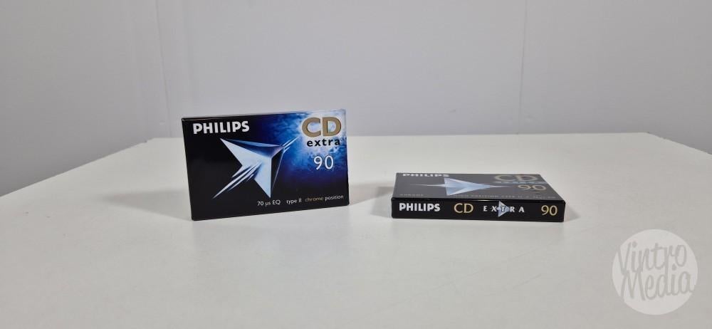 Philips CD Extra Cassettebandje | 90 Minuten | Tape | Nieuw, Ophalen of Verzenden, Nieuw in verpakking, 2 t/m 25 bandjes, Onbespeeld