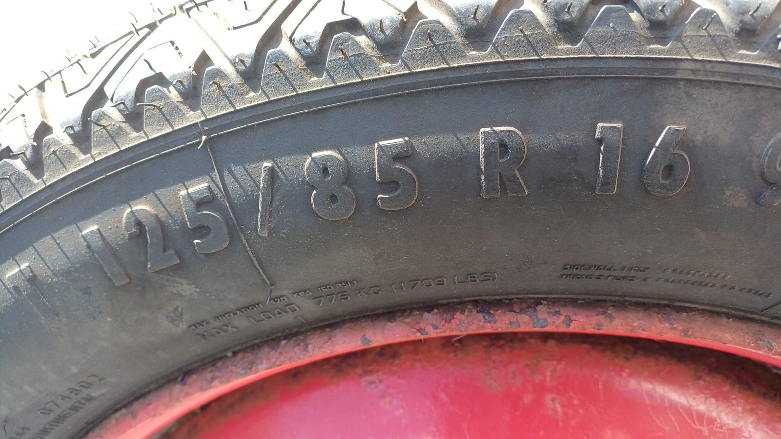 Reservewiel / Thuiskomer 125/85 R16 – Goede staat, Neuf, Pneus et Jantes, 4 Saisons, Véhicule de tourisme
