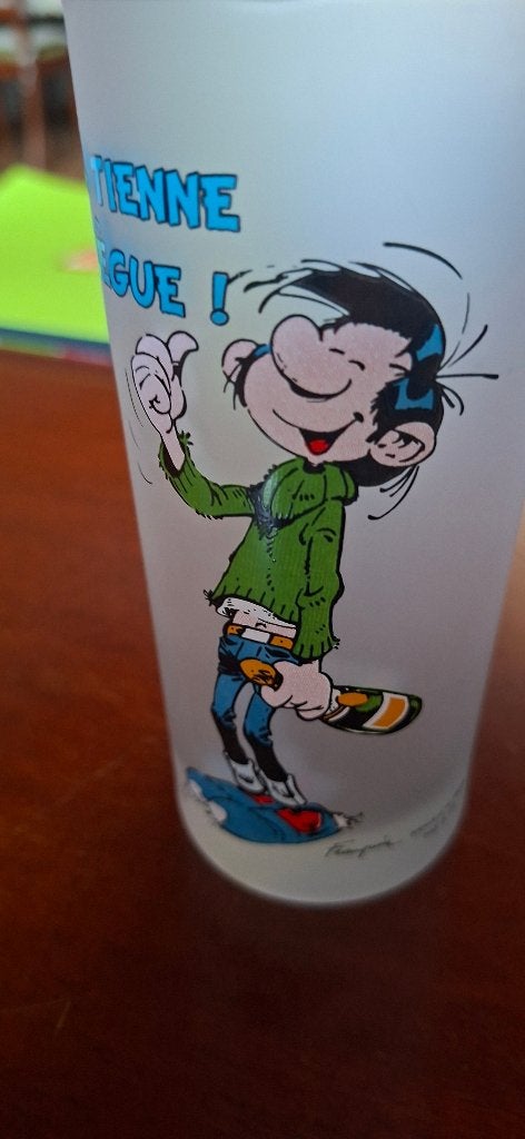 Glas Gaston Lagaffe Franquin 2006 Marsuproduction, Verzamelen, Ophalen of Verzenden, Guust of Robbedoes, Nieuw, Overige typen