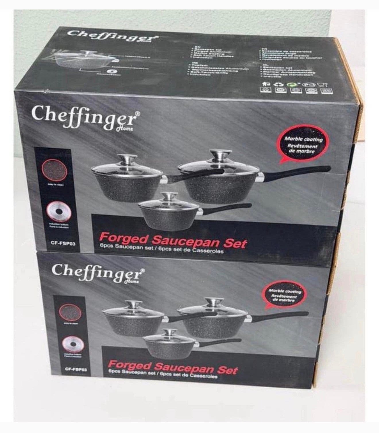Set de casseroles Cheffinger 16 18 20 cm à induction, Neuf, Enlèvement ou Envoi, Aluminium, Ensemble de casseroles