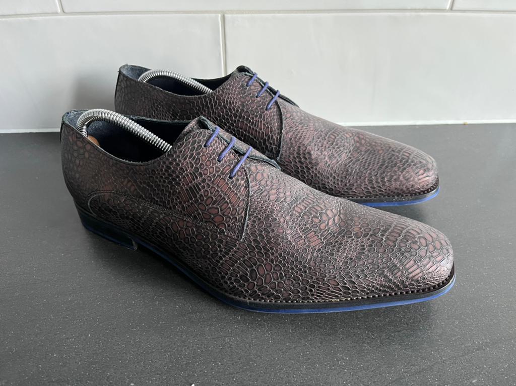 Floris van Bommel herenschoenen maat 10 / 44 H, Kleding | Heren, Schoenen, Bruin, Ophalen of Verzenden, Zo goed als nieuw, Veterschoenen