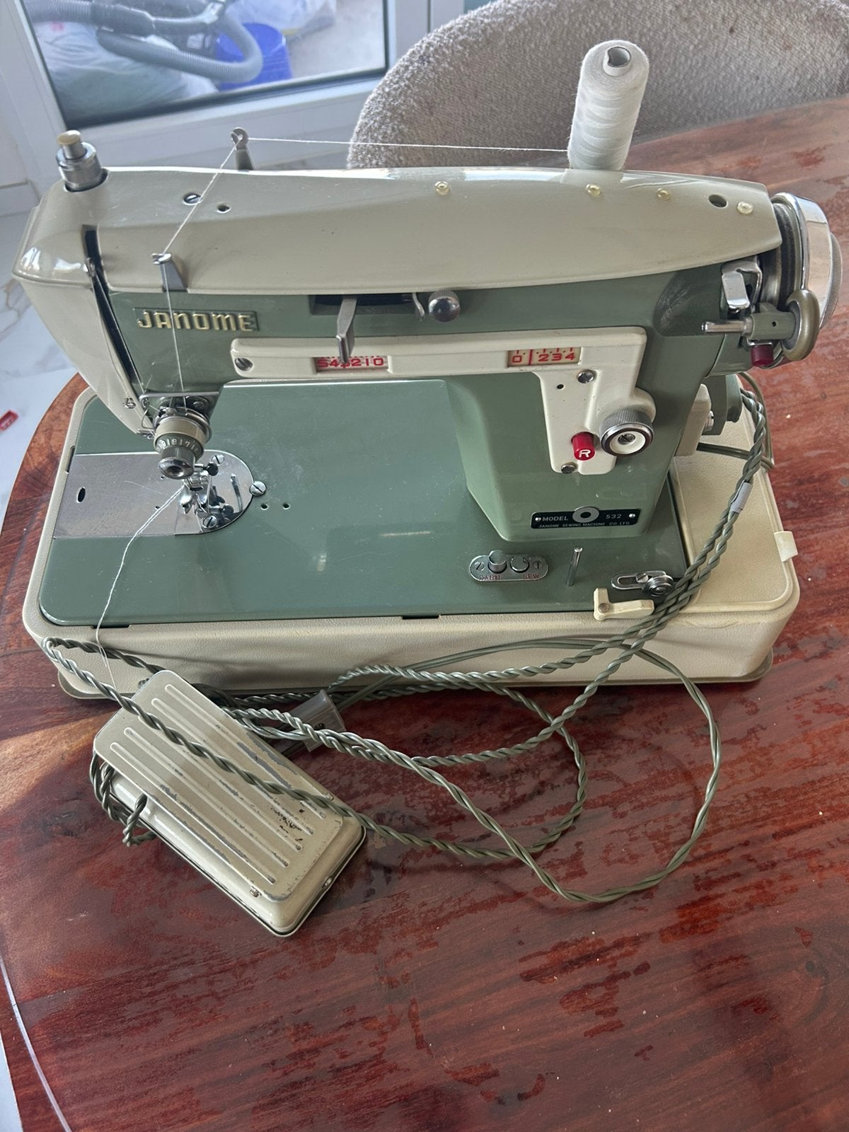 Vintage Janome / New Home Naaimachine (Model 532), Ophalen, Zo goed als nieuw, Naaimachine, Janome