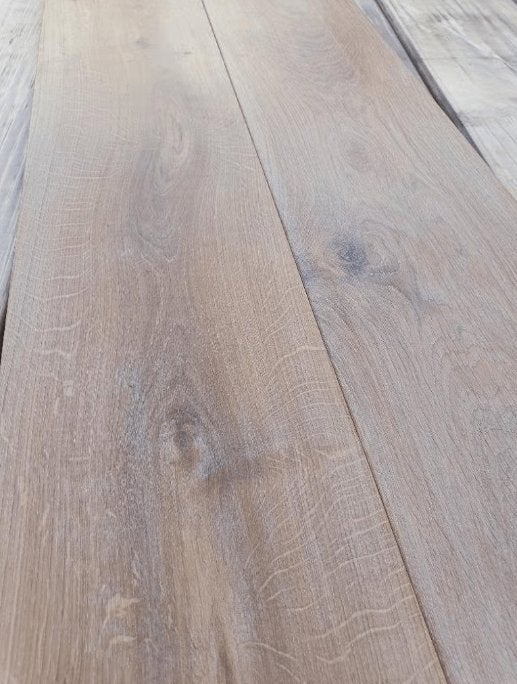 RESTPARTIJ 52,8 M2 EIKEN MULTITOP 22 CM BREED EXTRA DIK, WIT, Ophalen