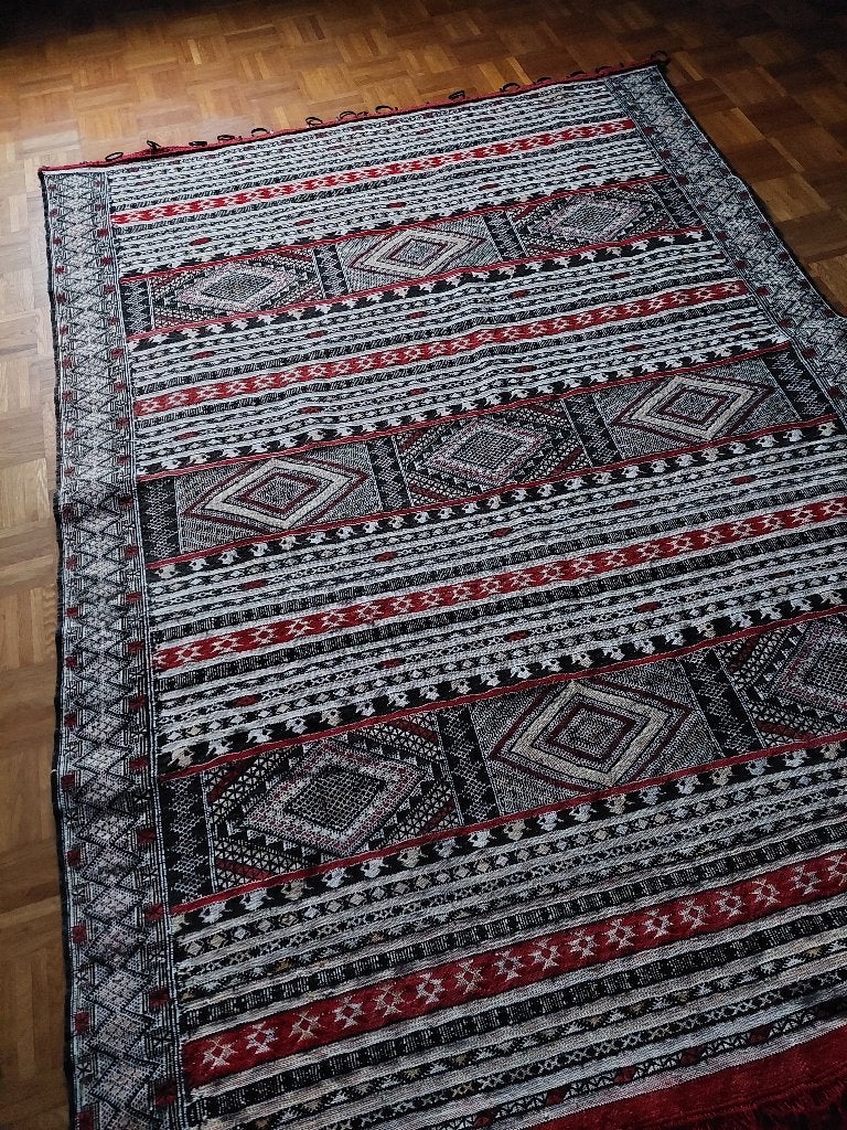 tapisserie artisanale du Maroc, Moyen Atlas, 250 x 170 cm, Antiquités & Art, Enlèvement