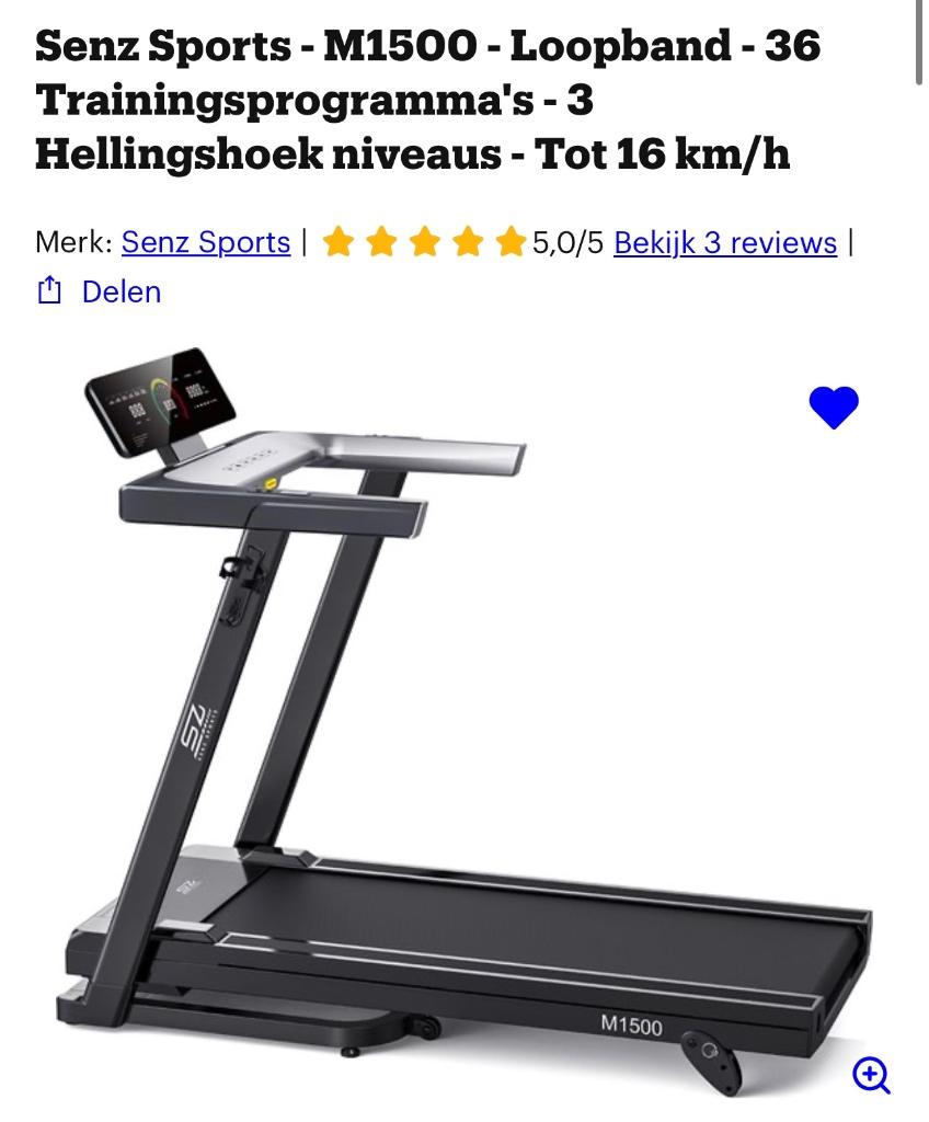 Loopband Senz Sports, Neuf, Jambes, Tapis roulant, Enlèvement