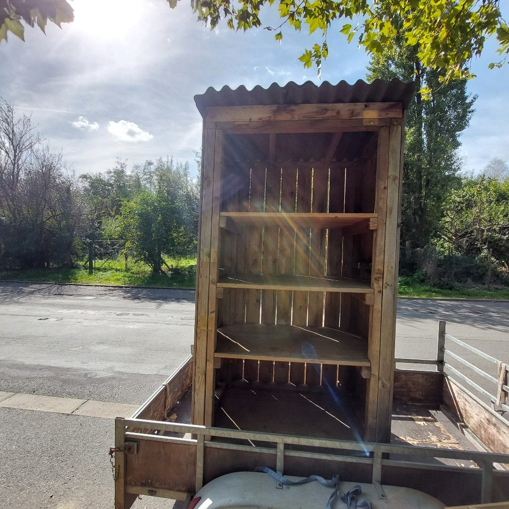 Multifunctionele XL-schuilplaats/houten hut, Ophalen, Hout, Blokhut