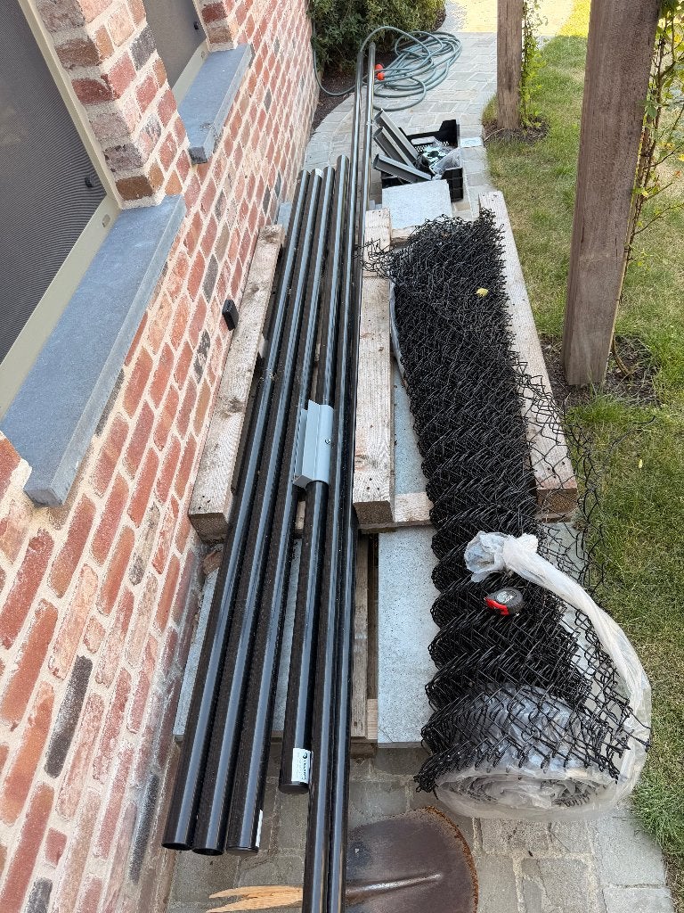 omheiningspalen en draad, Tuin en Terras, Ophalen, Nieuw, Gaas