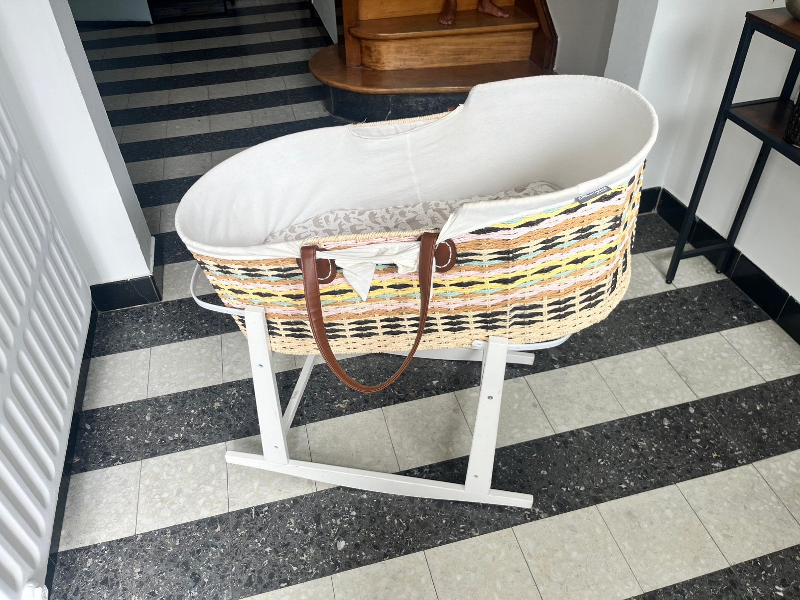 Childhome Moses mand met schommelstandaard – mooie staat, Kinderen en Baby's, Babywiegjes en Ledikanten, Ophalen, Zo goed als nieuw