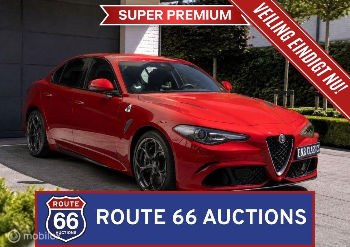 Alfa Romeo Giulia Quadrifoglio | 2019 | Route 66 Auctions, Achat, Entreprise, Boîte manuelle, Autre carrosserie