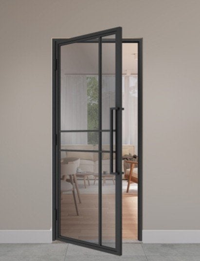 Portes en acier, portes pivotantes et portes coulissantes., Bricolage & Construction, Enlèvement ou Envoi, Neuf, Verre, Porte intérieure