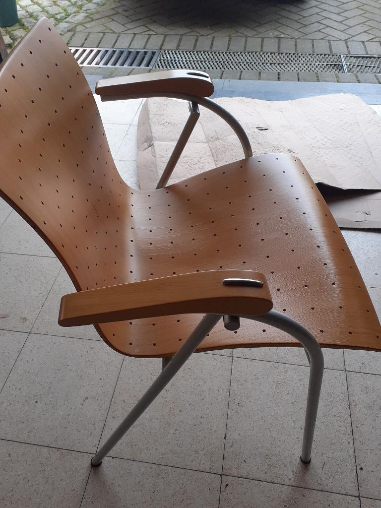 stoelen, Ophalen, Gebruikt, Bruin, Stapelbare vergaderstoelen
