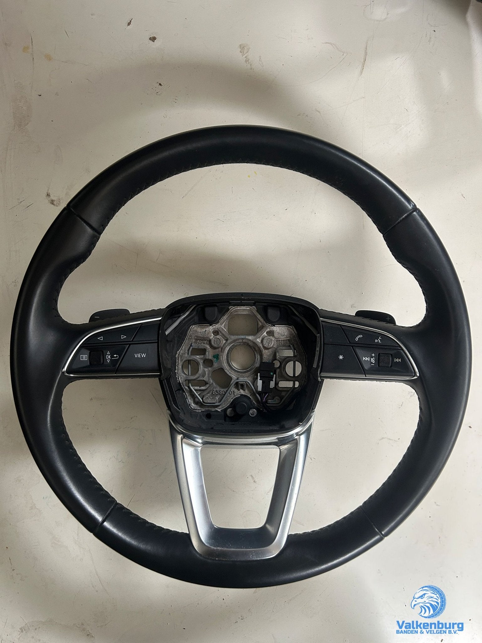 Originele Audi Q3 83A leder stuurwiel stuurbediening flipper, -, Utilisé, -, -