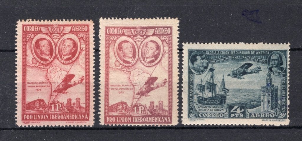 SPANJE Yt. PA81/83 MH Luchtpost 1930, Verzenden, Postfris