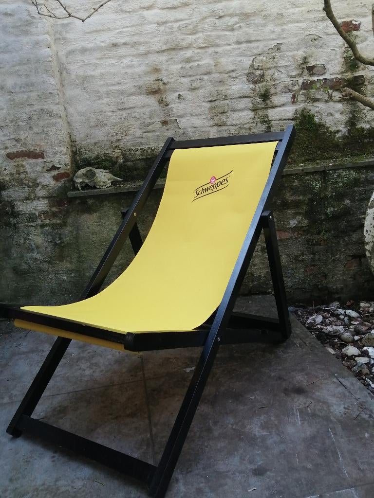 set van 2 strandstoelen 'Schweppes', Antiek en Kunst, Ophalen