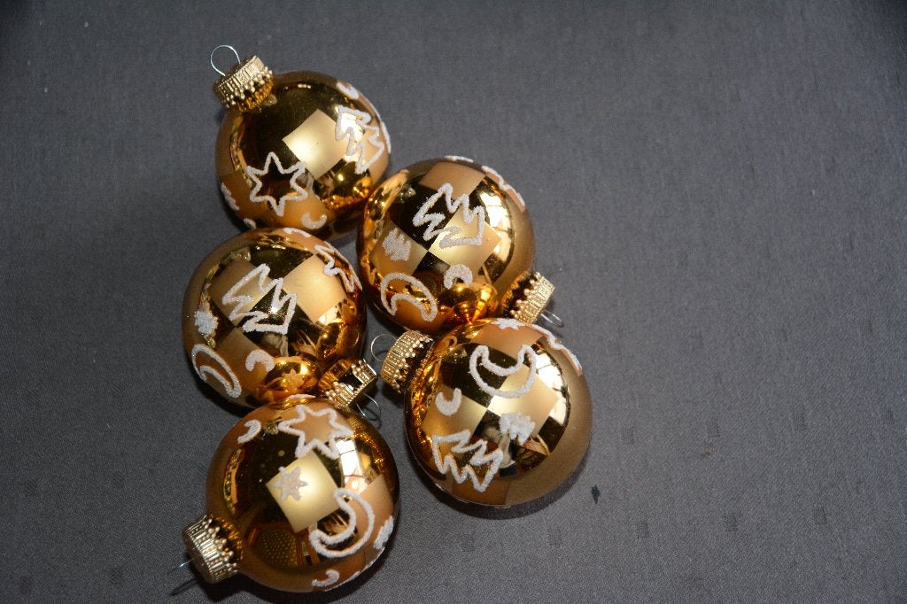 Kerstballen / slingers goudkleurig, Diversen, Ophalen of Verzenden, Zo goed als nieuw