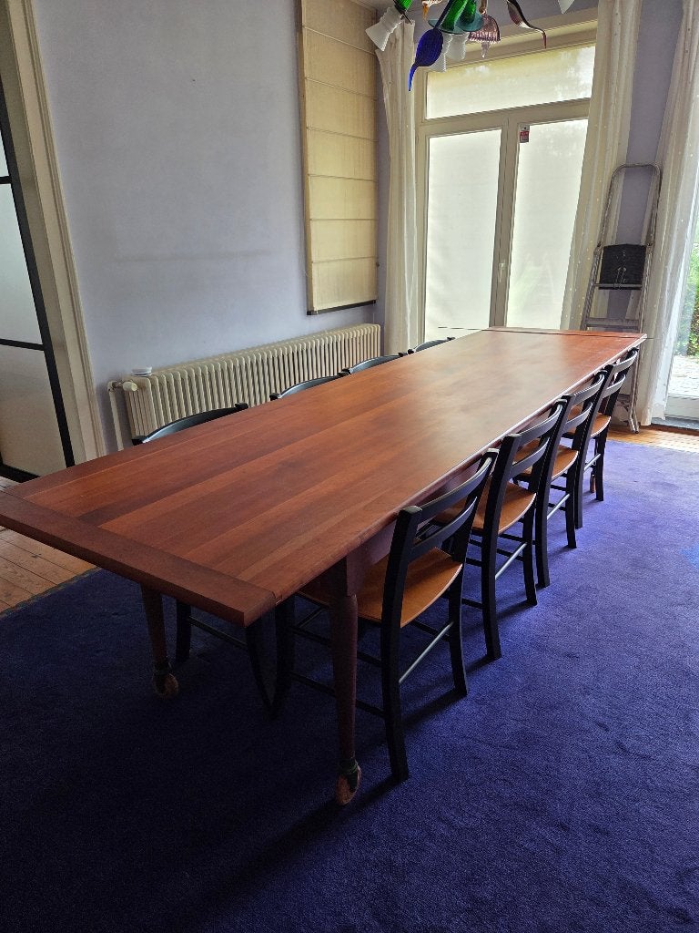 Tafel met 8 stoelen, Ophalen, 200 cm of meer, 50 tot 100 cm, Zo goed als nieuw