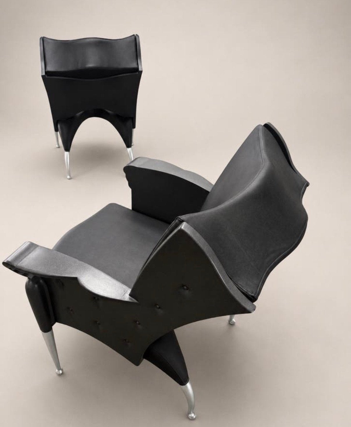 2 Vintage Bořek Šípek Maletak LoungeChairs, Maletti, ca90s, Enlèvement