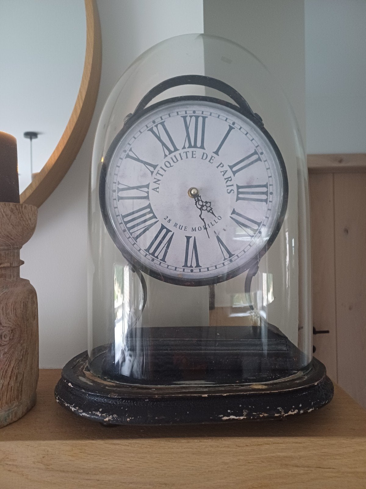 ANTIEKEN GLOBE MET KLOK, Antiek en Kunst, Ophalen