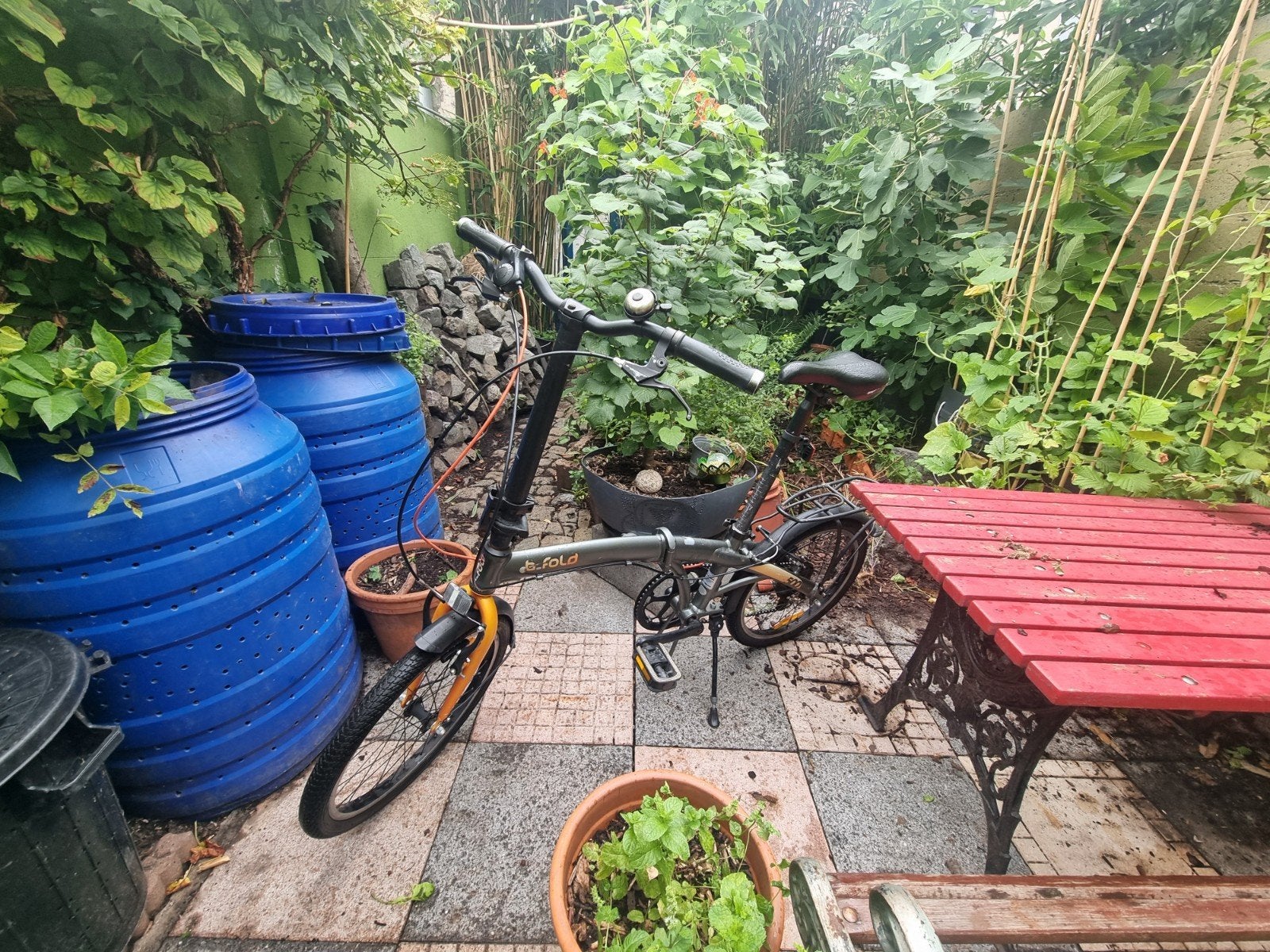 Plooifiets van Bfold (decathlon) met 7 versnellingen., Gebruikt, Velgrem, Versnellingen, Totaal opvouwbaar