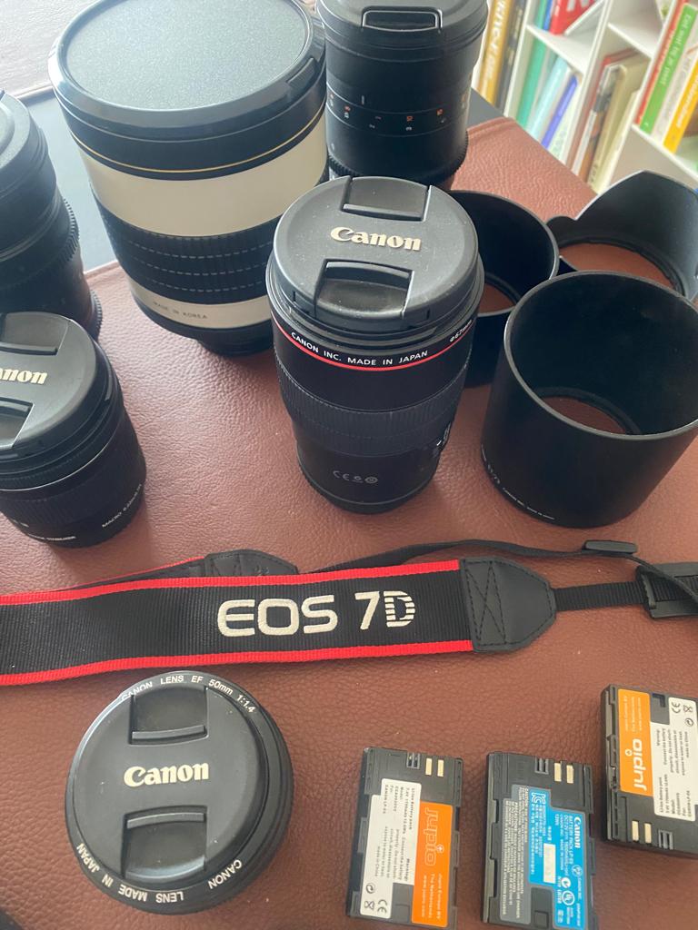Canon Eos 7D met lenzen en draagtas, Ophalen, Zo goed als nieuw, Spiegelreflex, Canon