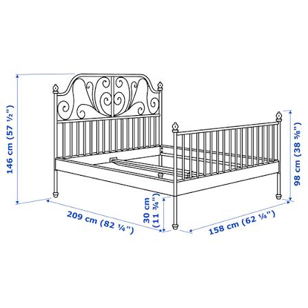 Ikea Leirvik bed voor 20euro, Enlèvement, Utilisé, 160 à 180 cm, 100 cm ou plus