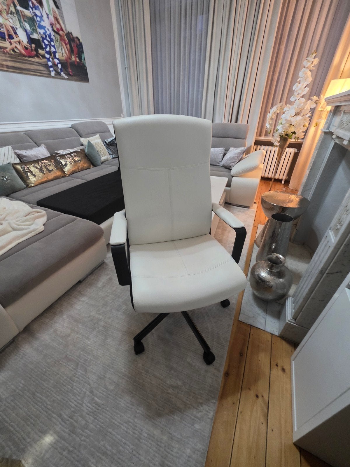 Chaise de bureau ikea, Maison & Meubles, Chaises, Enlèvement, Utilisé, Blanc