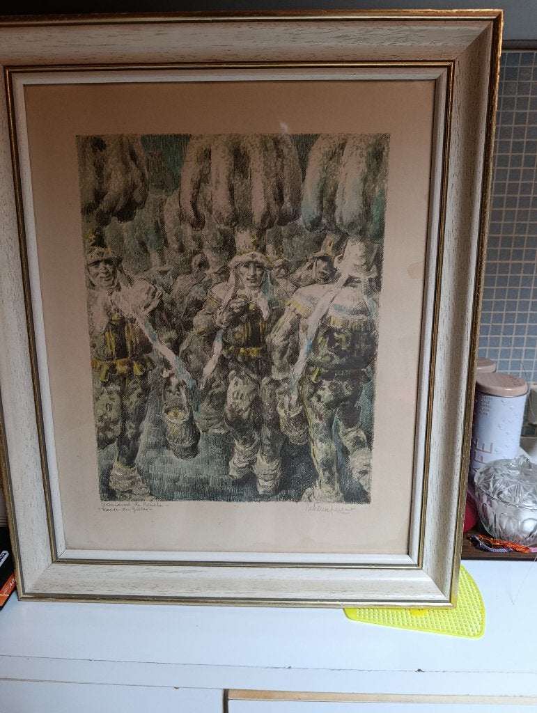 Lithographie rehaussée A.Chavepeyer, Enlèvement, Autres sujets, Lithographie