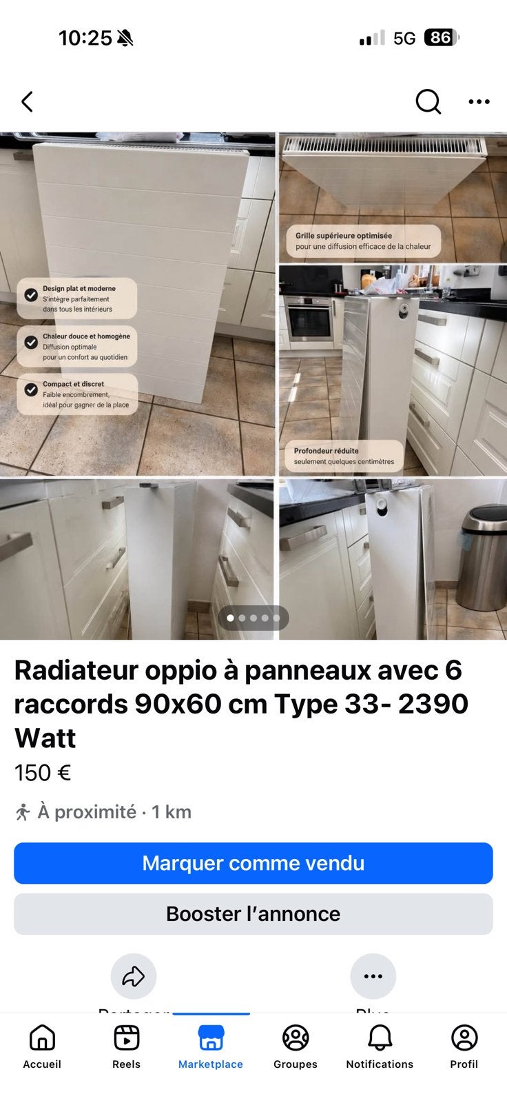 Radiateur oppio à panneaux avec 6 raccords 9060 cm Type 33, Bricolage & Construction, Chauffage & Radiateurs, Enlèvement, 80 cm ou plus