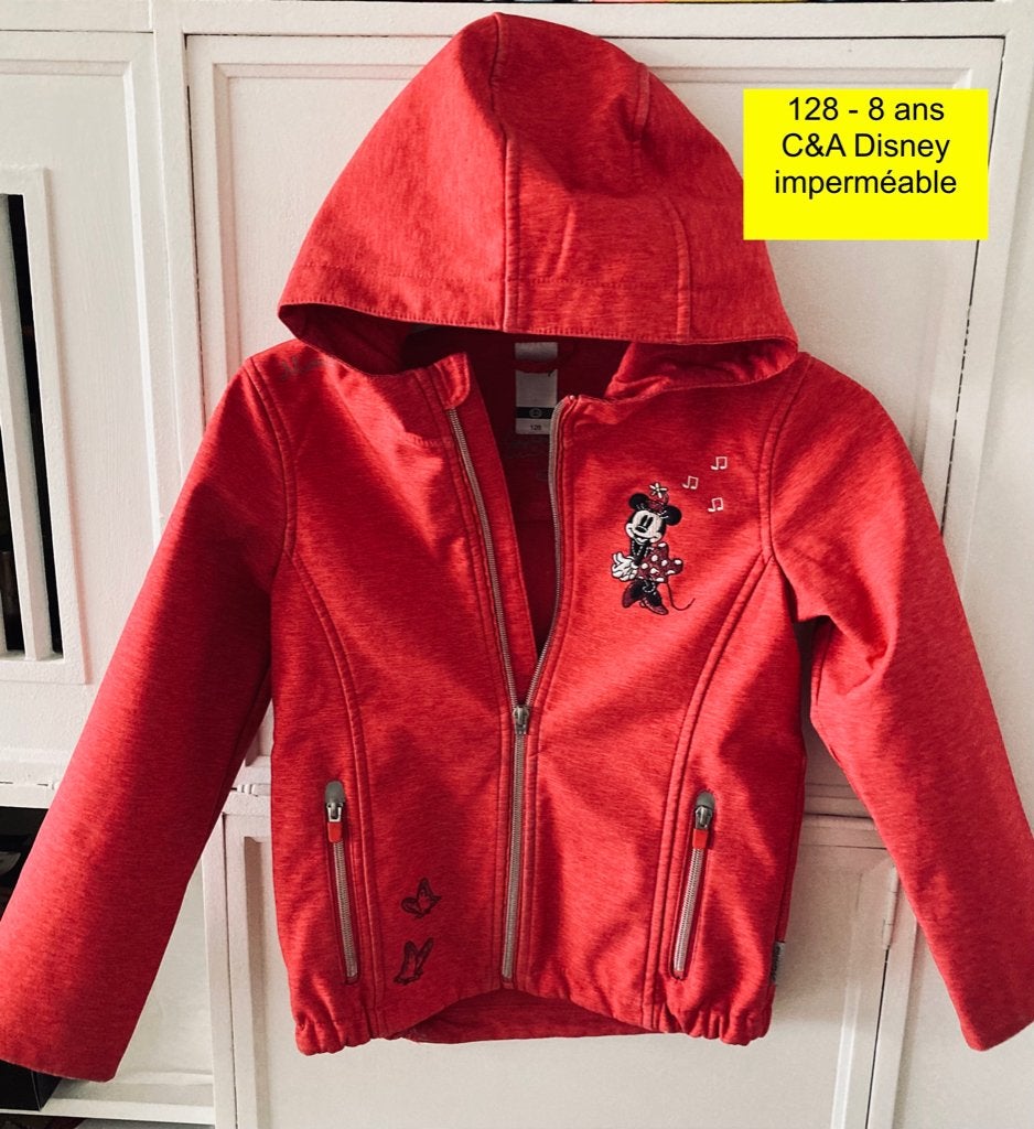 Blouson Minnie de C&A Disney - 8 ans, C&A, Enlèvement ou Envoi, Pull ou Veste, Utilisé