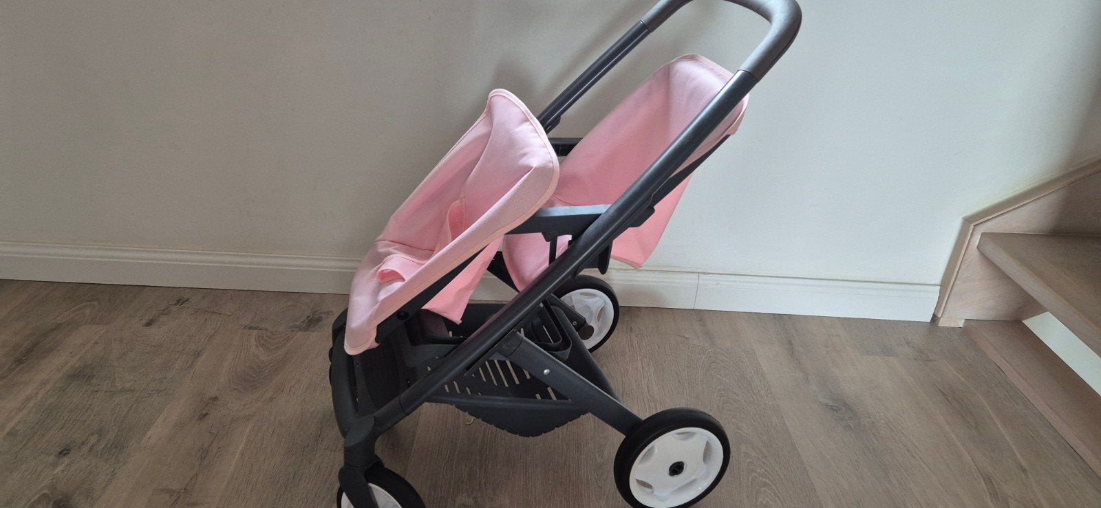 Tweelingbuggy Smoby, Ophalen